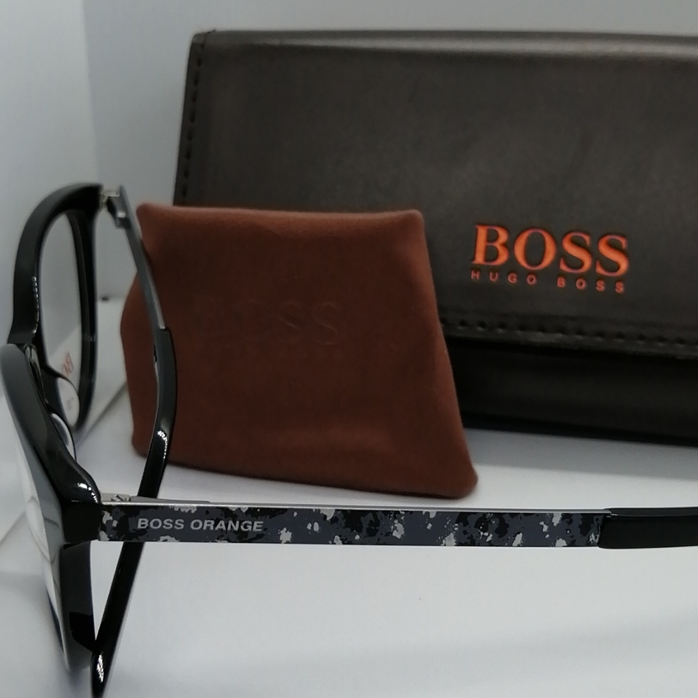 New/Authentic Eyeglass HugoBoss Orange BO0274 BLK - Picture 7 of 8
